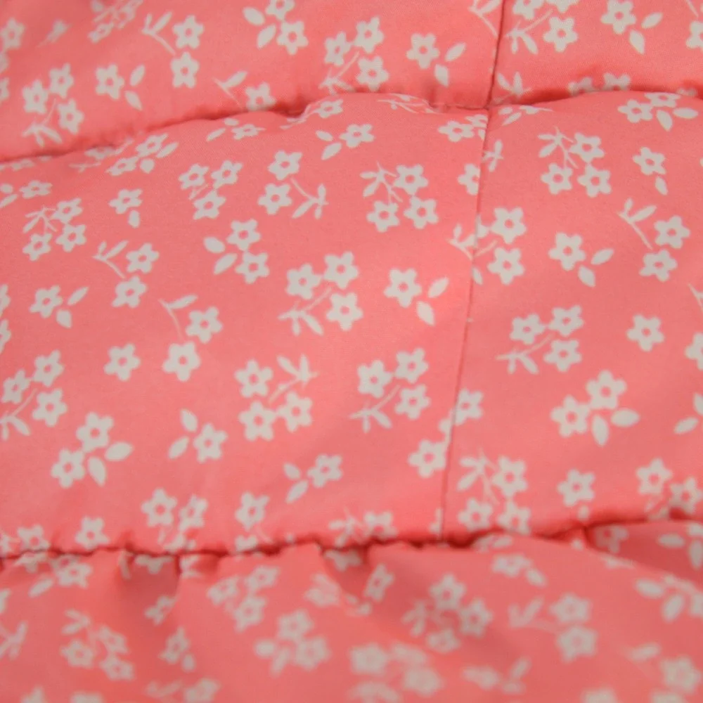BabyGap Pink Floral Fleece Lined Puffer Vest Toddler Girl's Size 3 Years